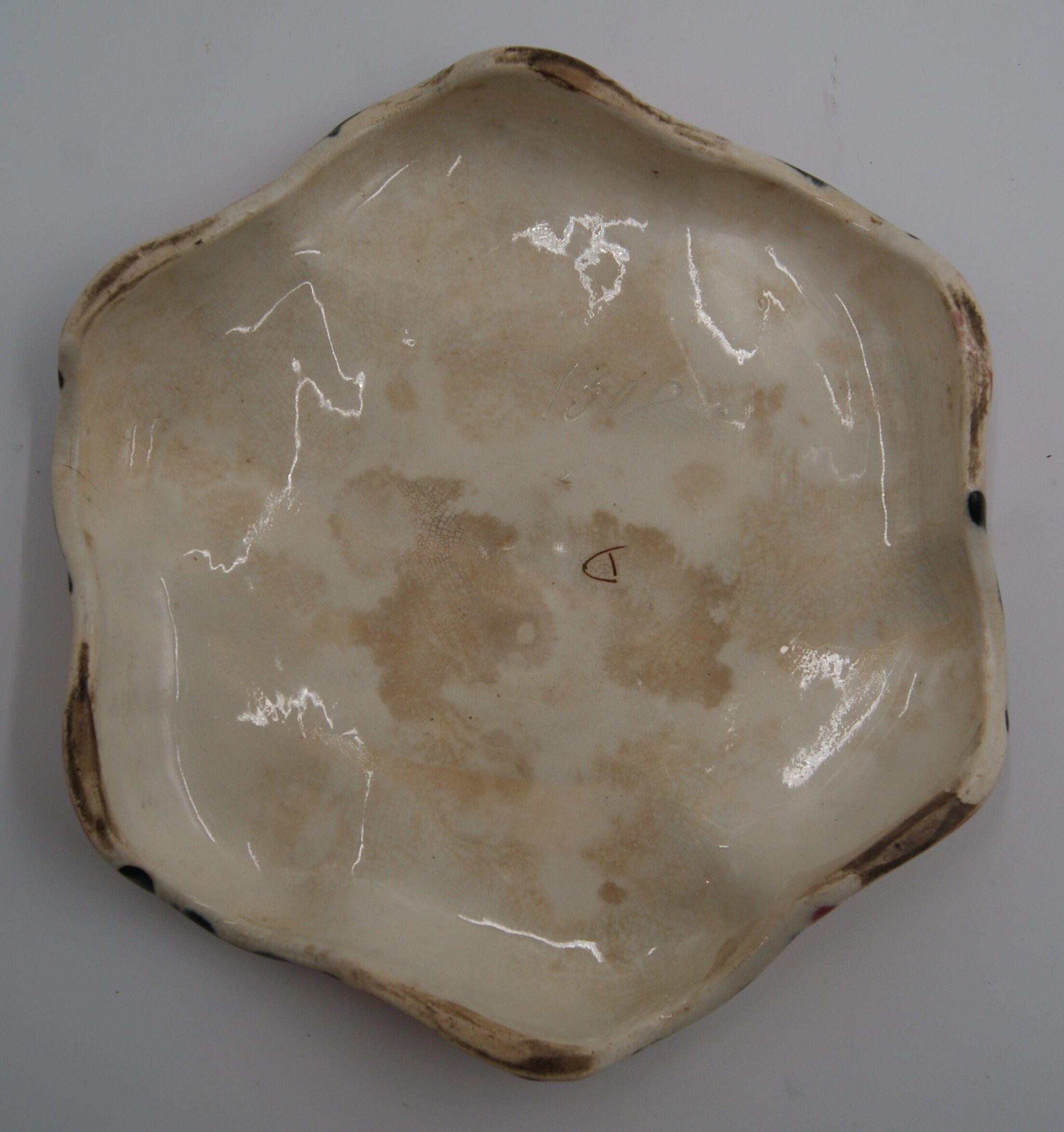 Dessous plat céramique émaillée vintage