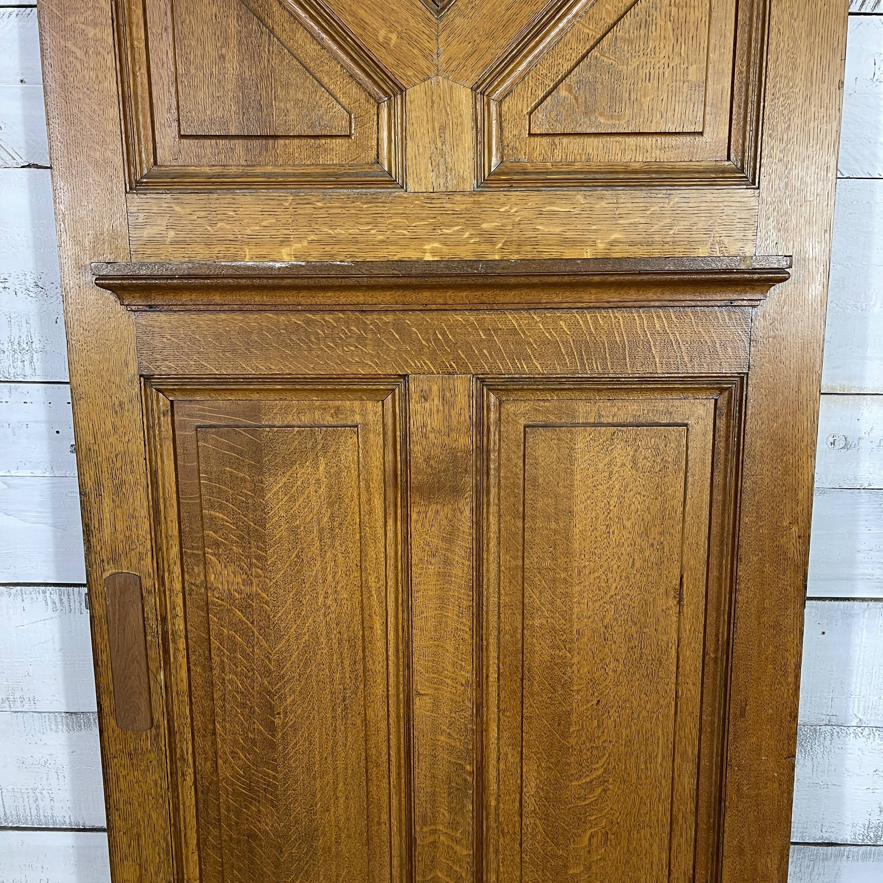 Carved oak door