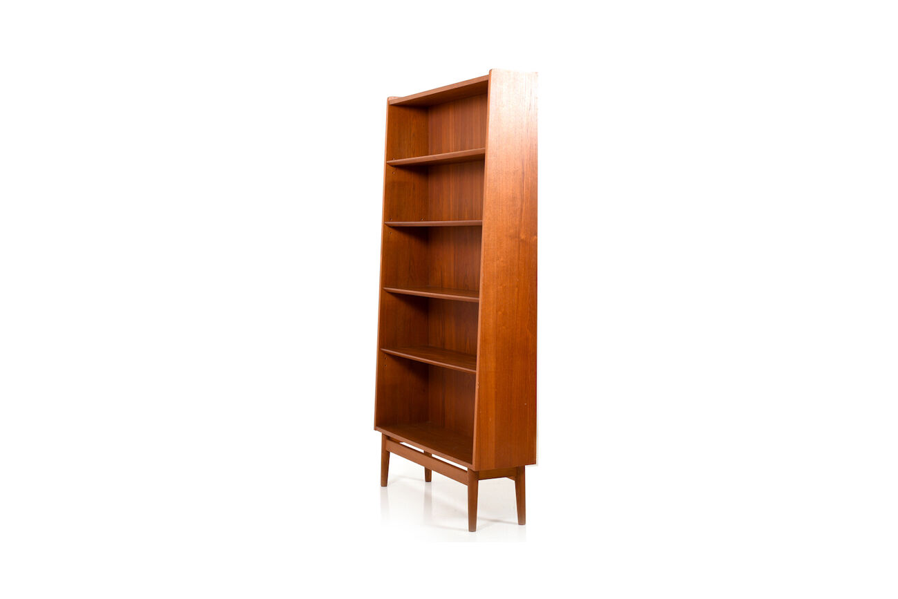 Danish conical bookshelf in teak by Johannes Sorth