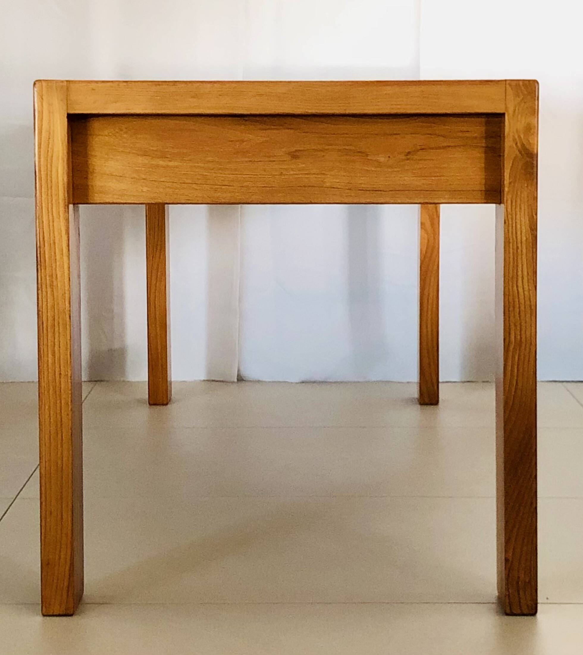 Solid elm desk Maison Renew, France 1980s