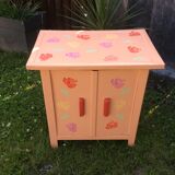 Buffet vintage à 2 portes en tôle peint