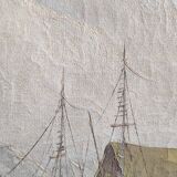 Vintage French oil painting on canvas, signed L. Salcido