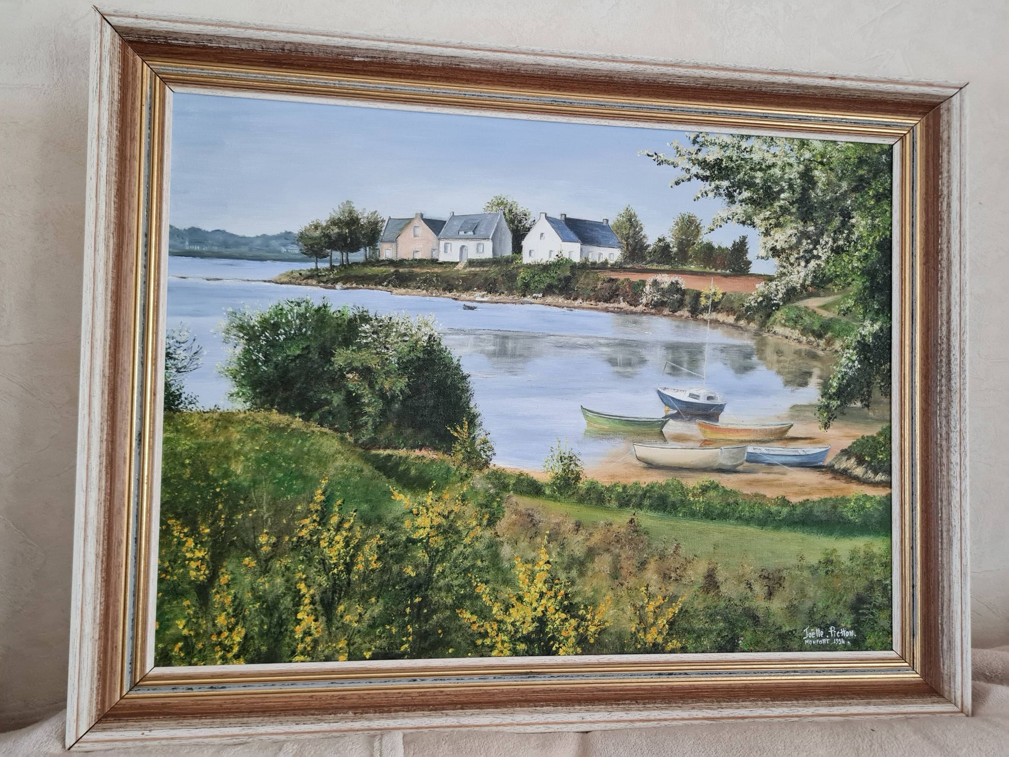 Peinture à l huile bord de mer Breton fait sur toile