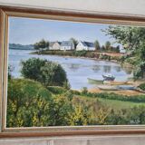 Breton seaside oil painting on canvas
