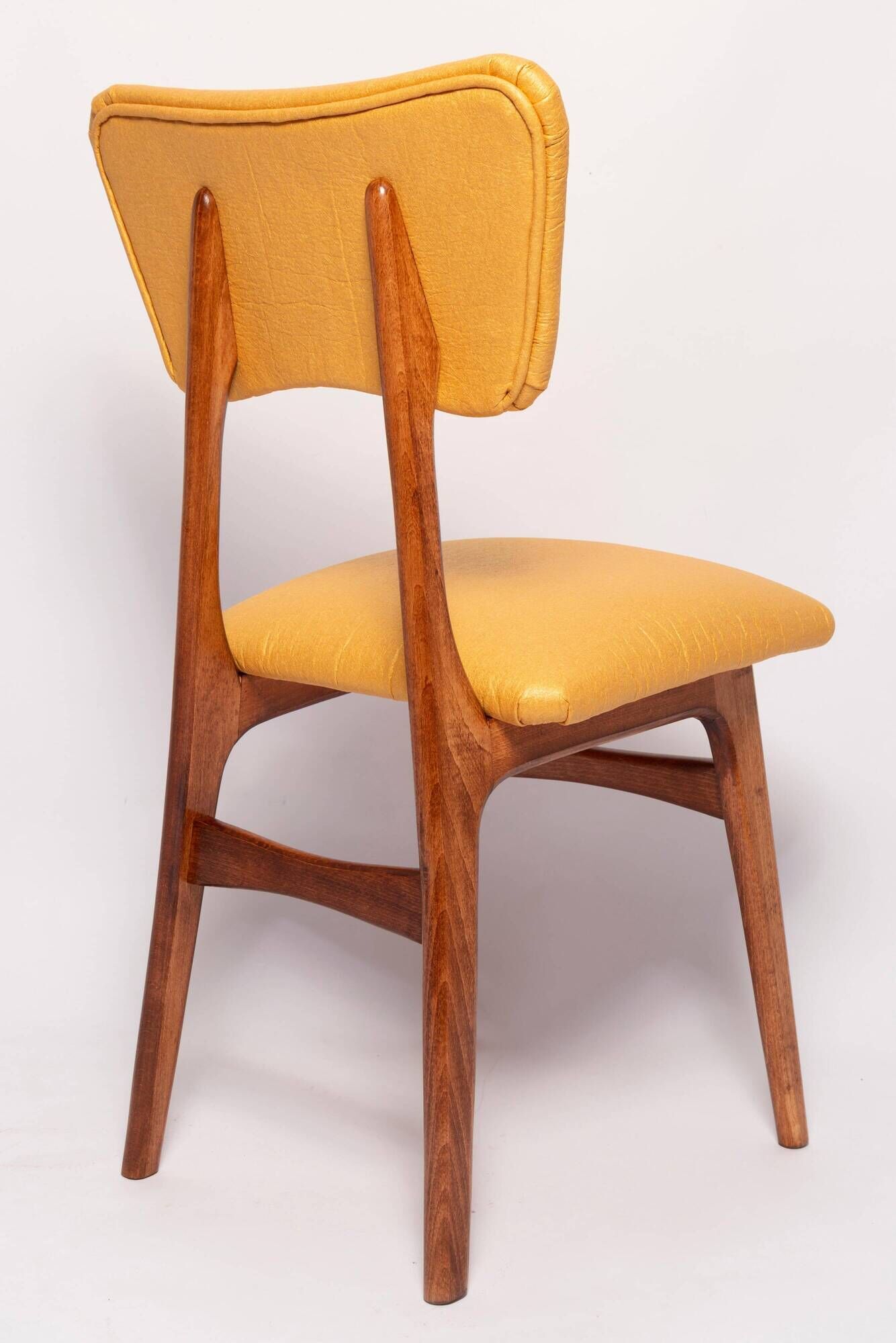 Mid-Century Butterfly Dining Chair, Vegan Pineapple Leather, Europe, 1960s