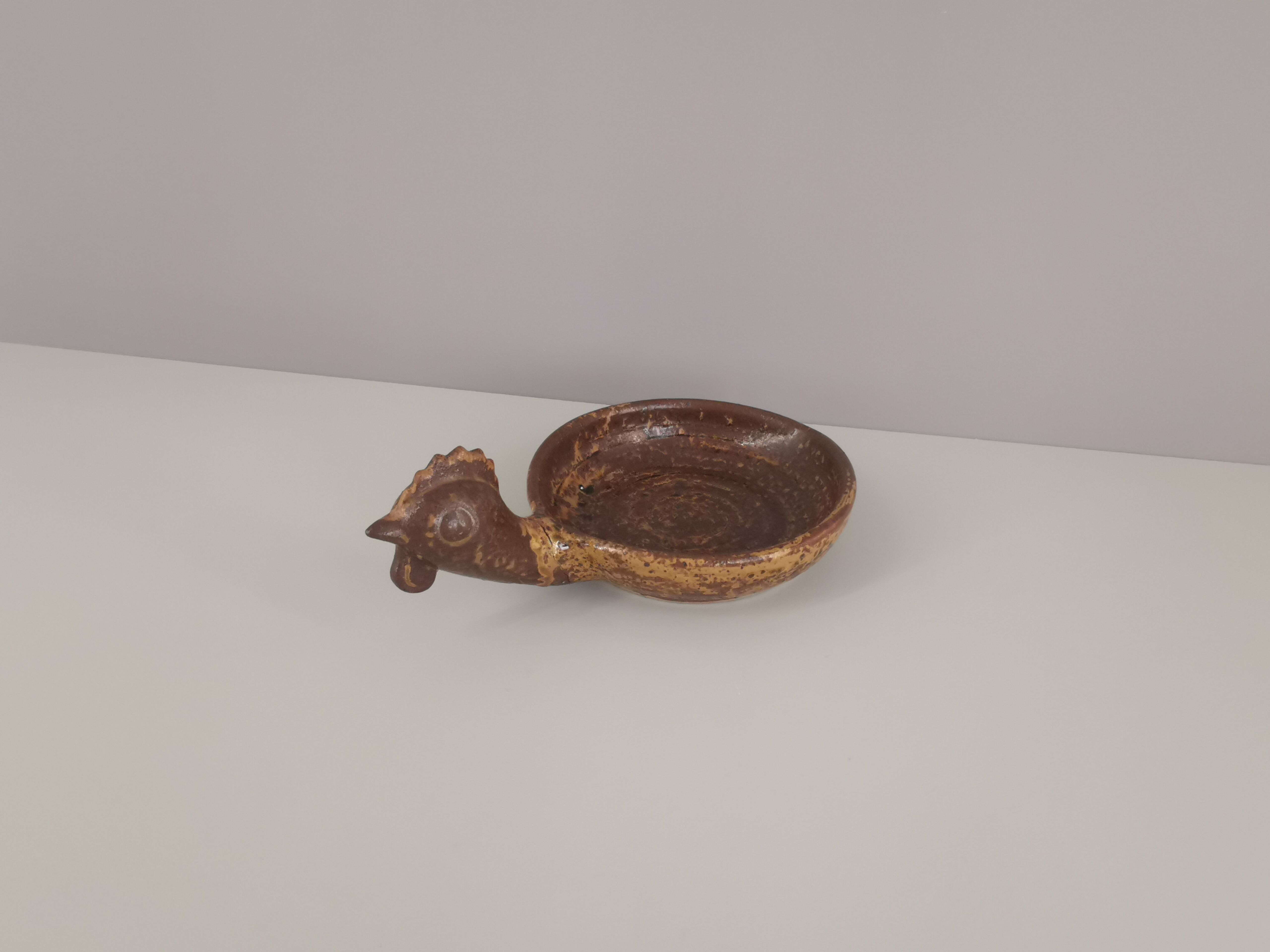 André Bodin zoomorphic cup signed in sandstone