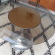 Table pied tulipe chromé années 70
