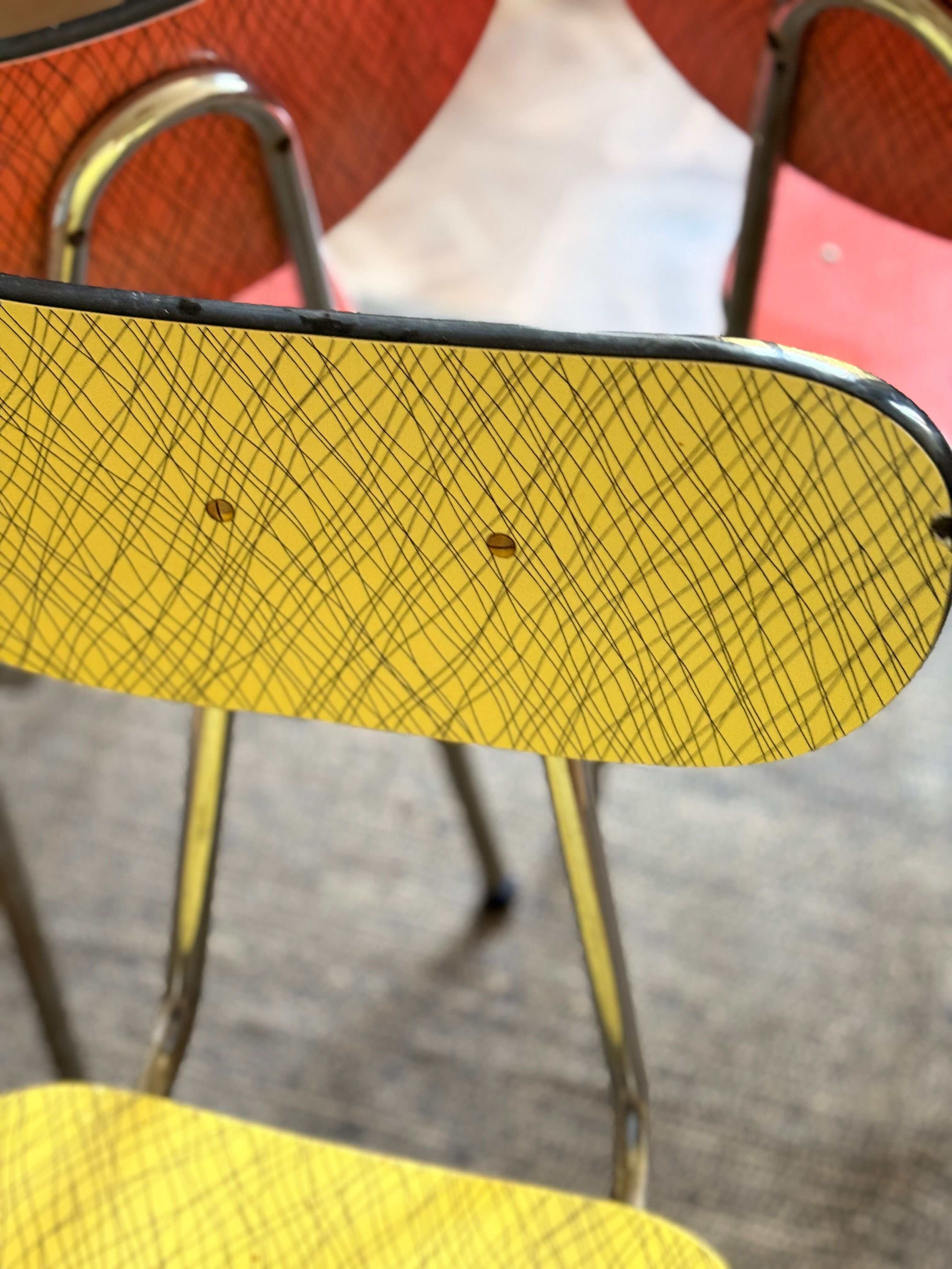 3 1950s Formica chairs