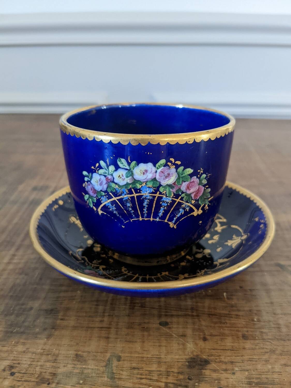 Earthenware cup and saucer