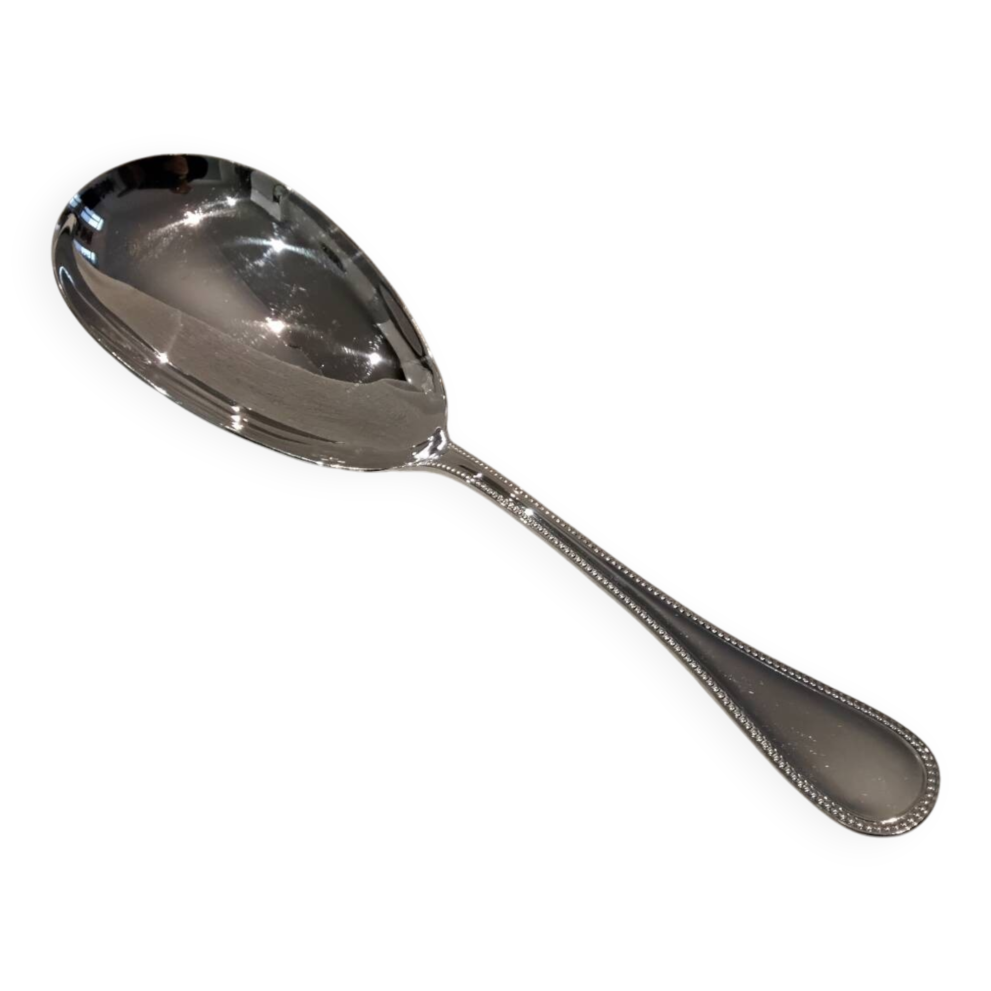Christofle silver plated rice serving shovel, pearl model