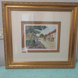 Signed engraving – “The Street of Artists” by Barbjon