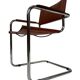 Set of 4 Bauhaus cantilever chairs cognac leather and chrome Design