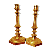 Pair of brass candlesticks