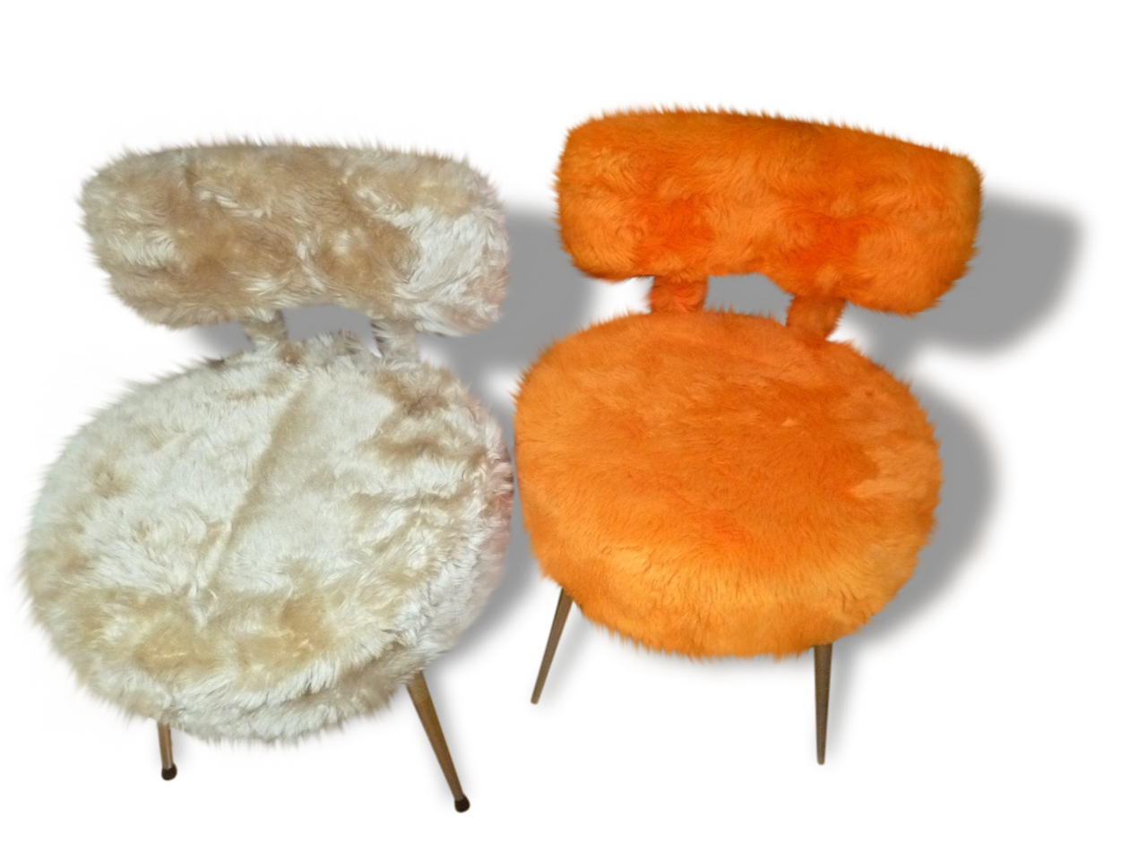 Lot 2 chairs PELFRAN vintage 1970 marmoset