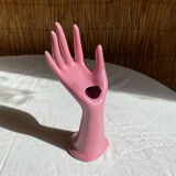 Vase soliflore fig hand in vintage ceramic 70s