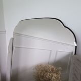 Grey art deco mirror