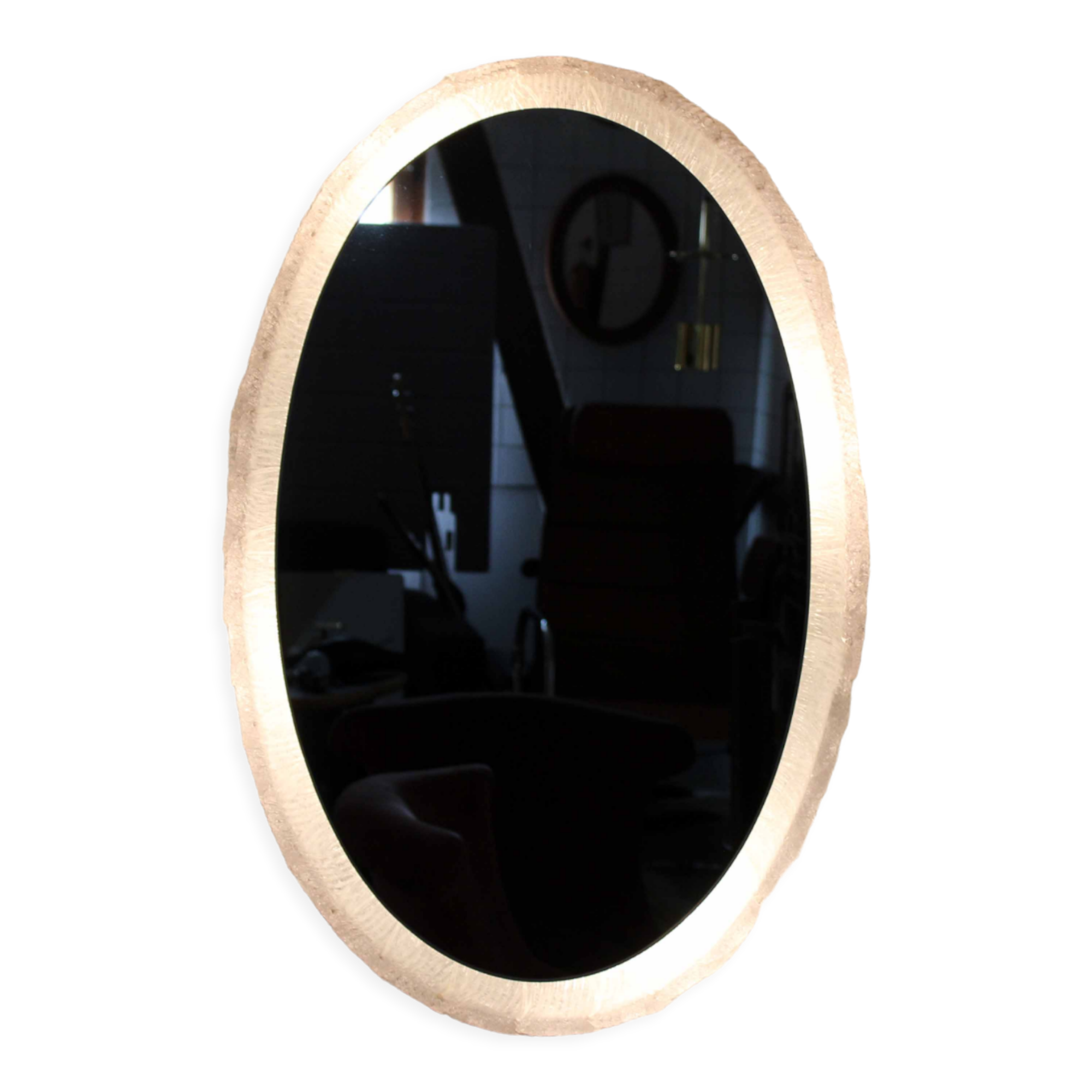 Vintage illuminated mirror, 87x57 cm