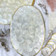 6 Sets de table & 6 sous verre nacre de Capiz et 6 serviettes brodées vintage