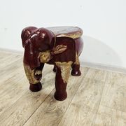 Antique elephant xl side stool / 19th century / unique boho chic piece.