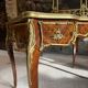 Louis XV style flat desk with marquetry from the Napoleonic III period.