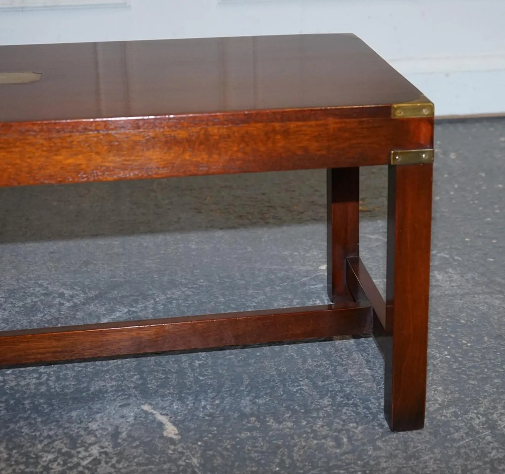 Vintage Military Campaign Coffee Table by REH Kennedy