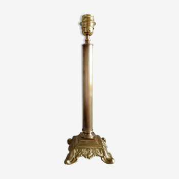 Pied de lampe colonne en bronze