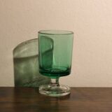 Set of 6 Luminarc green liqueur glasses