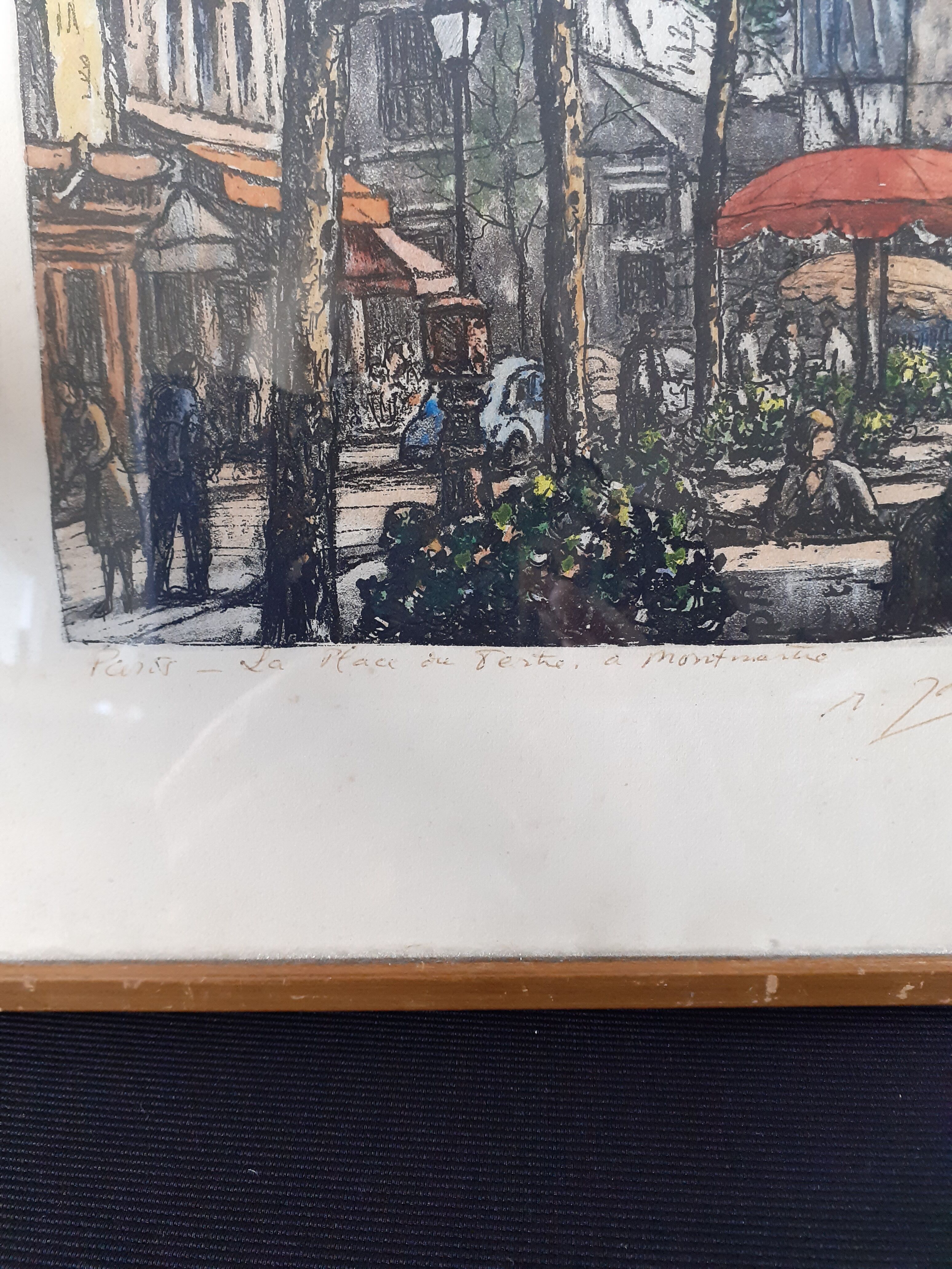 Aquarelle "la place du Tertre à Montmartre"