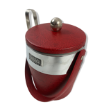 Original Indulga Modell red faux leather vintage ice bucket