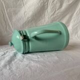 Vintage green enameled sheet metal coffee pot
