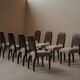 Set of 8 Art Deco chairs, France, circa 1930