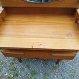 Scandinavian teak dressing table chest of drawers
