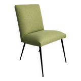 Vintage restored fabric and metal chair from the 50s/60s