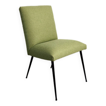 Chaise vintage restaurée tissu et métal années 50/60