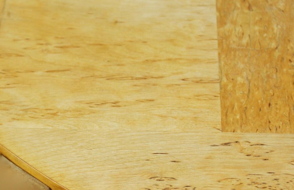 Art Deco Period Pedestal Table in Birch From Norway to Two Trays Around 1930