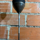 Vintage Cast Iron Stand Ashtray + Chrome Metal Arm