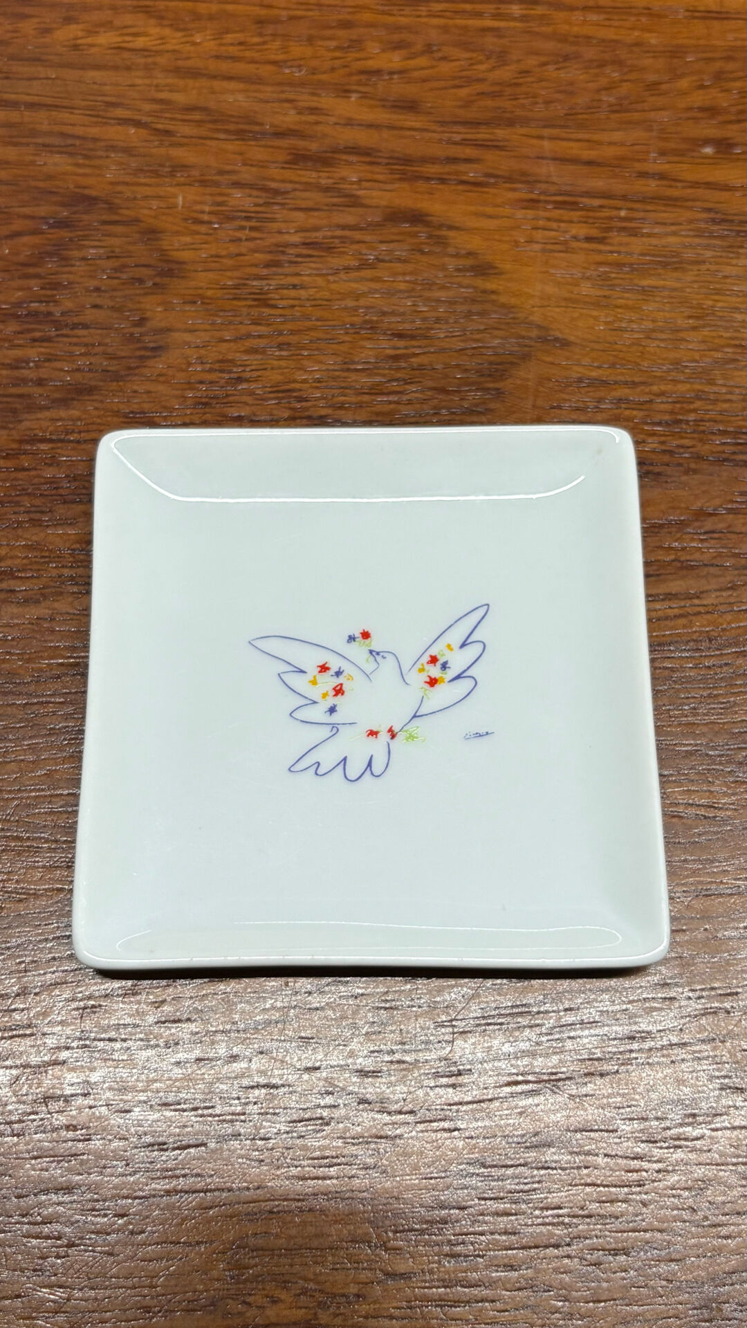 Petit vide poche Colombe aux rameaux de fleurs - Pablo Pi