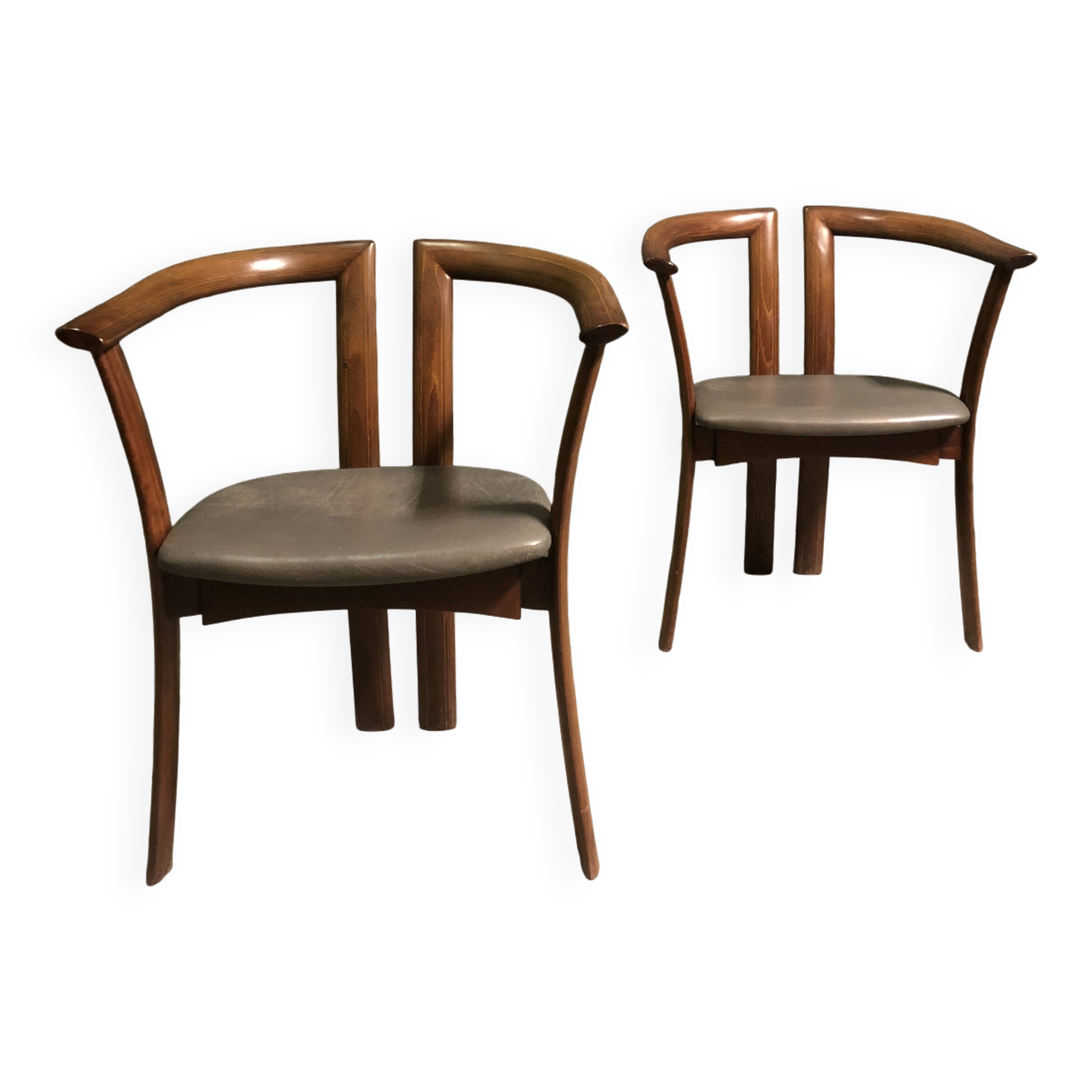 Rare PAIR OF DANISH ARMCHAIRS FOR SCHOU ANDERSEN