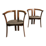 Rare PAIR OF DANISH ARMCHAIRS FOR SCHOU ANDERSEN
