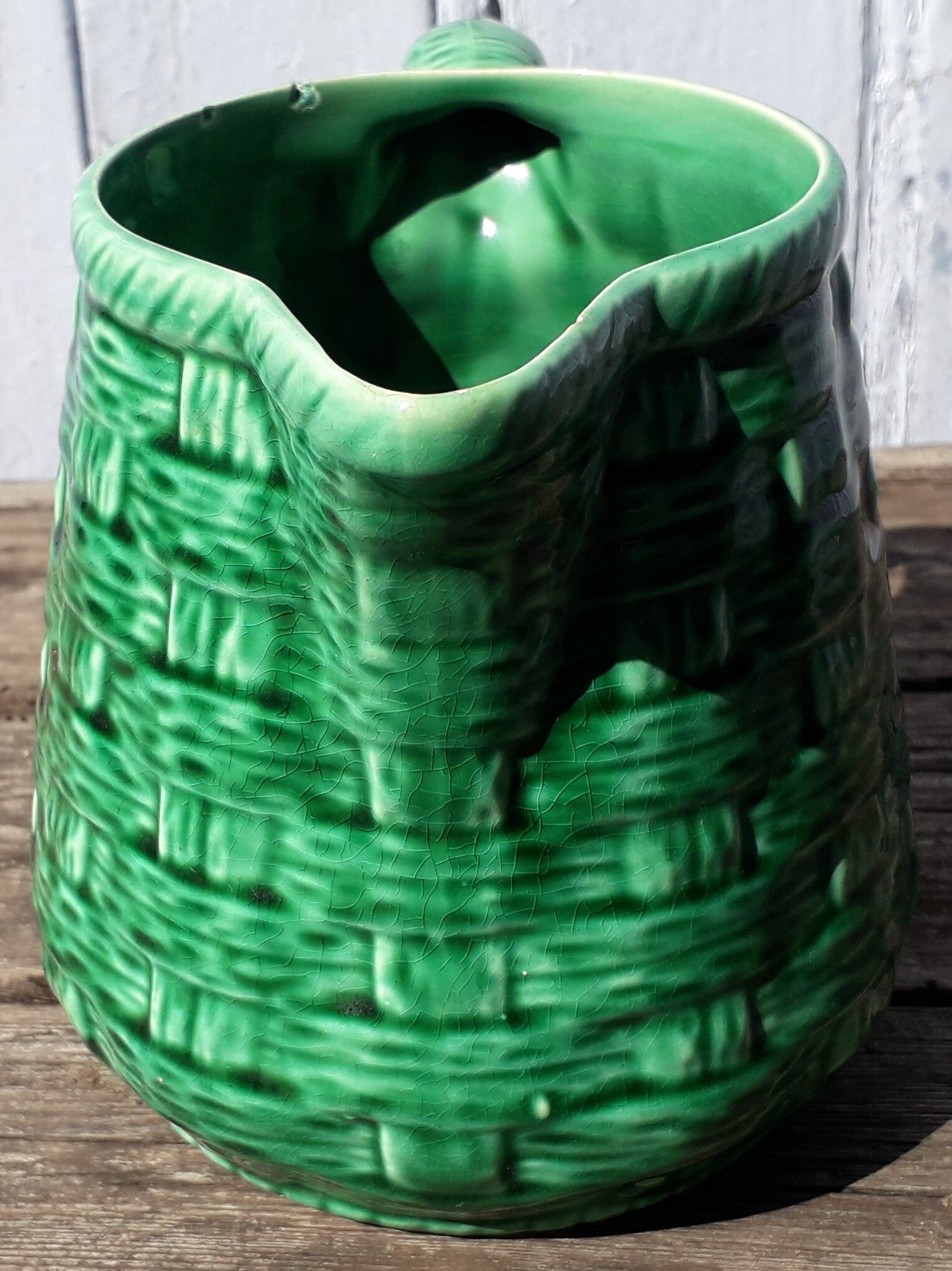 Pitcher digoin sarreguemines green