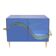 Italian Sideboard Covered In Blue and Orange Murano Mirrored Glass