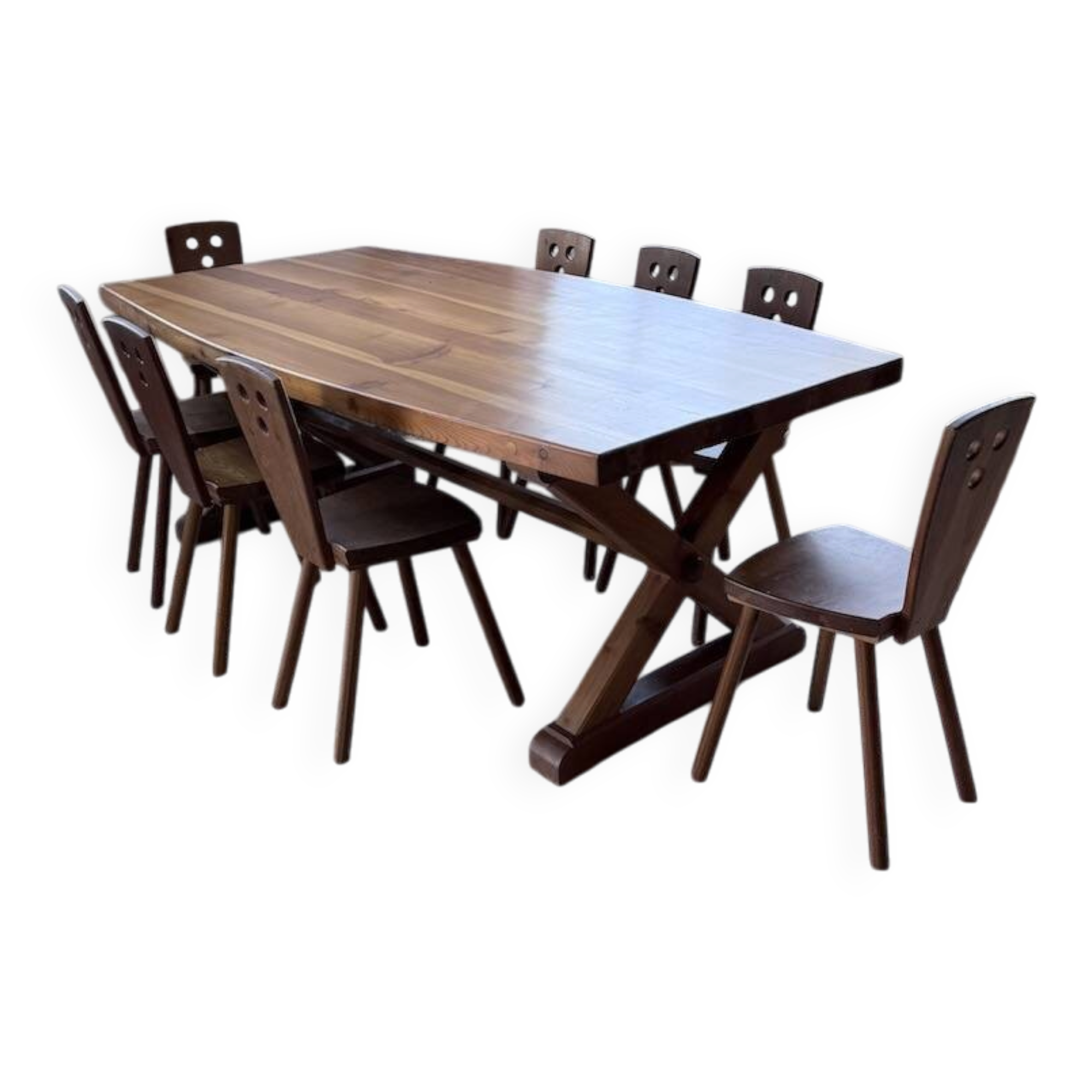 Mountain furniture set with table and 8 chairs Malmvall.