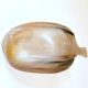 Vintage 1970s natural horn leaf tray - leaf bowl