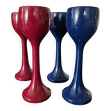 Set of 4 wooden egg cups