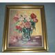 Gouty 'bouquet of roses' oil on canvas table