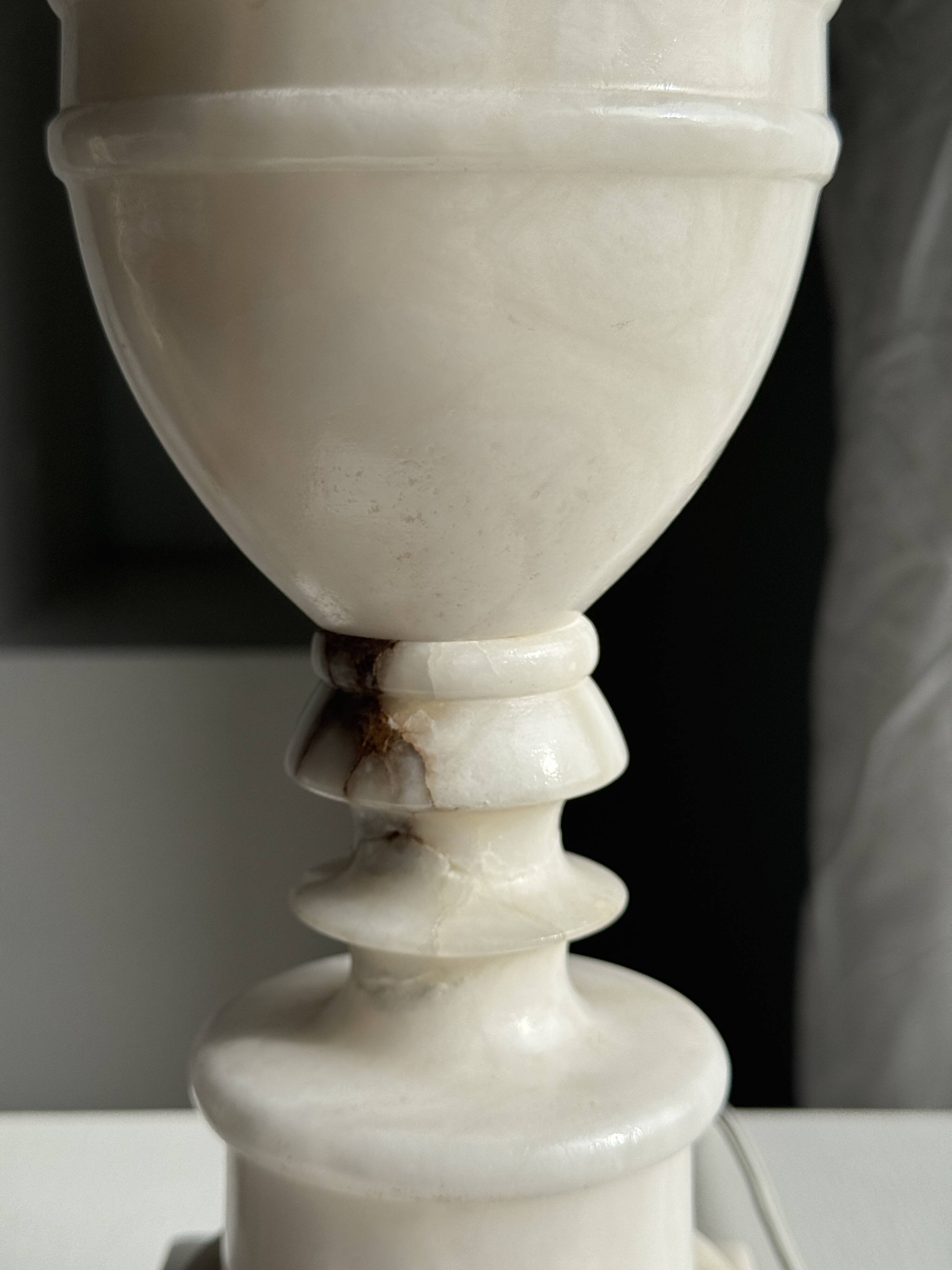 Large alabaster lamp base H41 D11