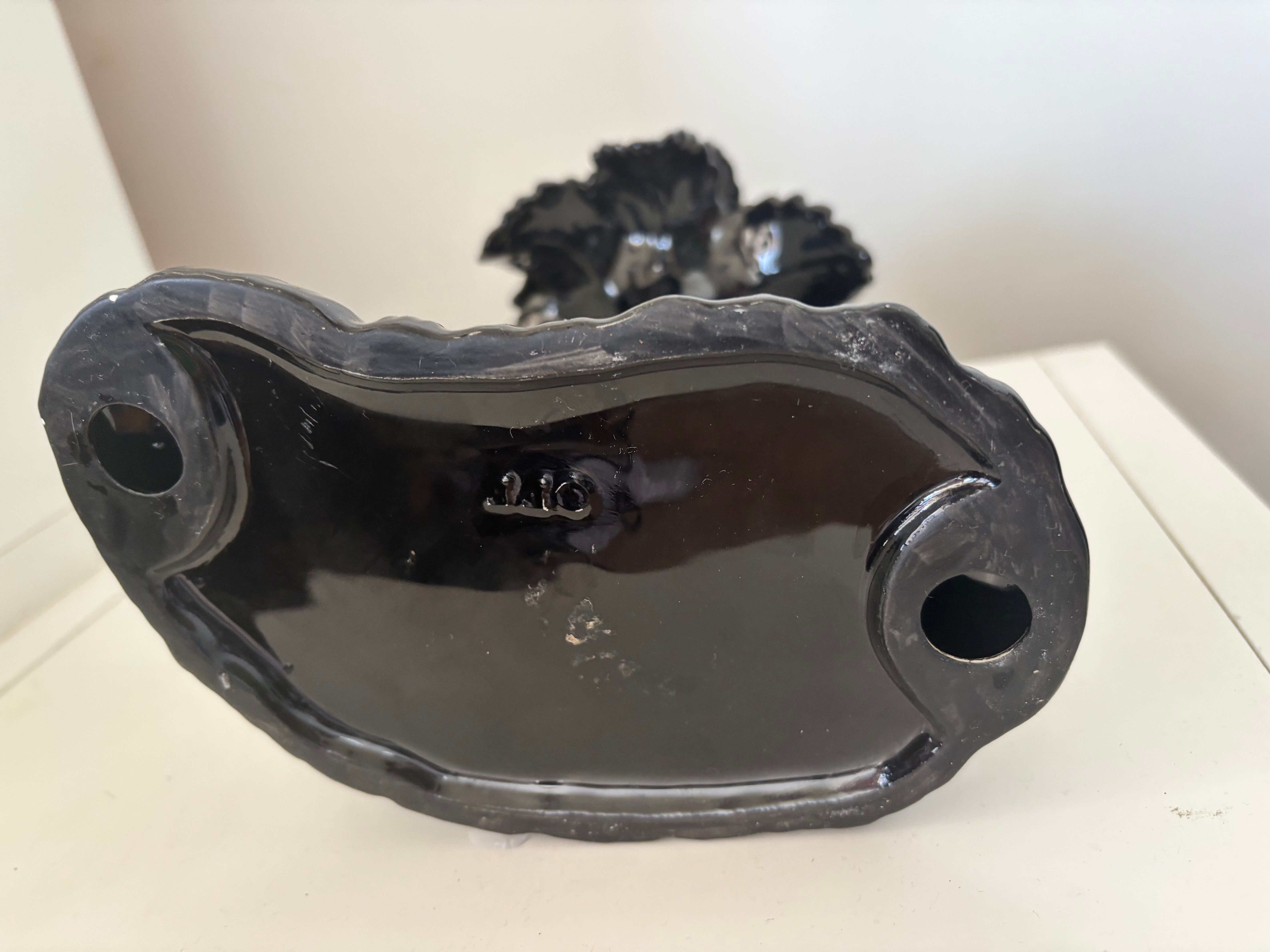 Black panther Art Deco candlestick