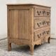 Louis XV style chest of drawers, solid raw oak, 1920.