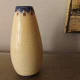 Signed art deco vase, bird of paradise décor