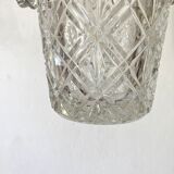 Serrated glass ice bucket